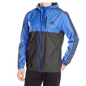 adidas Essential Woven Jacket Blue Gray Men's Sz S
